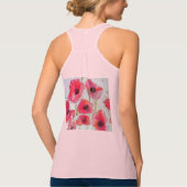 Roter Mohn Blumenstrauß Wasserfarbe Blume Muster Tank Top (Rückseite)