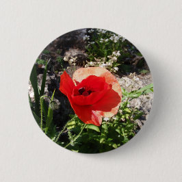 Roter Mohn Button