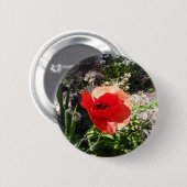 Roter Mohn Button (Vorne & Hinten)