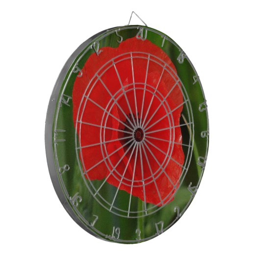 Roter Mohn Dartscheibe (Vorderseite Links)