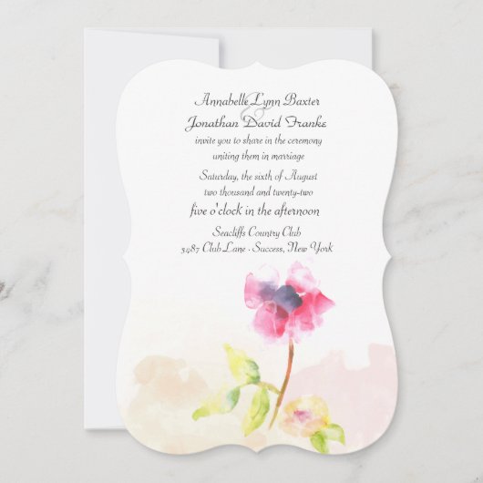 Roter Mohn Einladung (Vorderseite)