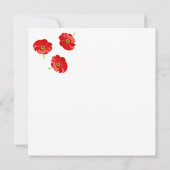 Roter Mohn Einladung (Rückseite)