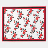 Roter Mohn-Fleece Thun mit roter Schwarz und Weiß Fleecedecke (Vorderseite (Horizontal))