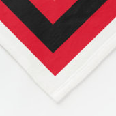 Roter Mohn-Fleece Thun mit roter Schwarz und Weiß Fleecedecke (Ecke)