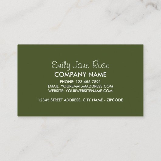 Roter Mohn, Floristry Visitenkarte (Rückseite)