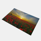 Roter Mohn Fußmatte (Schrägansicht)