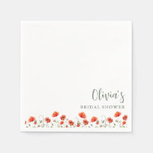 Roter Mohn-Garten Floral Braut-Brunch-Party