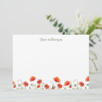 Roter Mohn-Garten Floral Hochzeitsdusche Custom