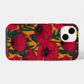 Roter Mohn-Garten iPhone Hülle (Rückseite (Horizontal))