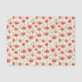 Roter Mohn Geburtstag Seidenpapier (Vorderseite)
