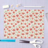 Roter Mohn Geburtstag Seidenpapier (Handwerk)