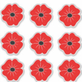 Roter Mohn-Gedenktag Aufkleber (Vorderseite)