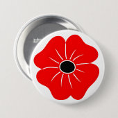 Roter Mohn-Gedenktag Button (Vorne & Hinten)