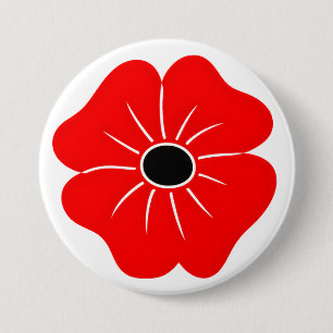 Roter Mohn-Gedenktag Button