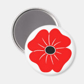 Roter Mohn-Gedenktag Magnet (Vorderseite/Rückseite)