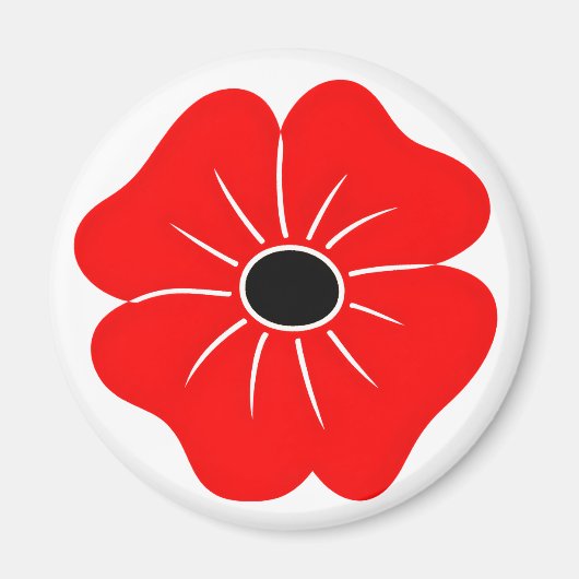 Roter Mohn-Gedenktag Magnet (Vorne)
