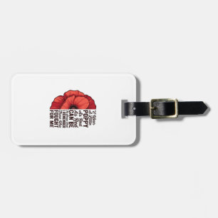 Roter Mohn Gedenkzitat Vektor-Shirt-Design_1 Gepäckanhänger