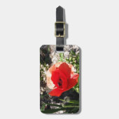 Roter Mohn Gepäckanhänger (Vorderseite vertikal)