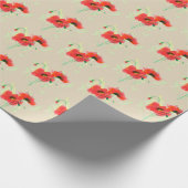 Roter Mohn Geschenkpapier (Ecke)