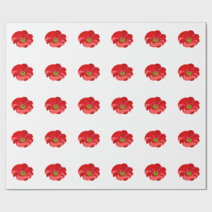 Roter Mohn Geschenkpapier