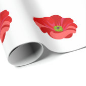 Roter Mohn Geschenkpapier (Rolleneckpunkt)
