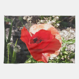 Roter Mohn Handtuch