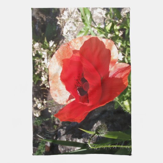 Roter Mohn Handtuch (Vertikal)