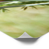 Roter Mohn, Hütte Garden Foto Poster (Ecke)