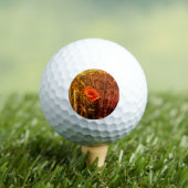 Roter Mohn im Erntedank des Goldenen Weizenfeldes Golfball (Insitu T-Shirt)