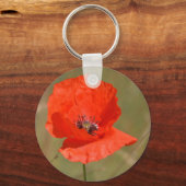 Roter Mohn im Feld Schlüsselanhänger (Vorderseite)