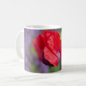 Roter Mohn im Lila Garten Kaffeetasse (Vorderseite Links)