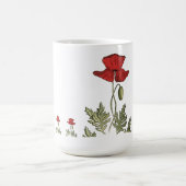 Roter Mohn Kaffeetasse (Mittel)