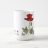 Roter Mohn Kaffeetasse (Mittel)