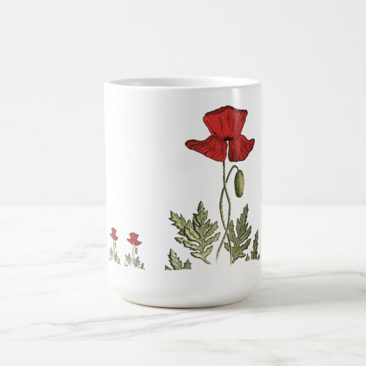 Roter Mohn Kaffeetasse (Mittel)