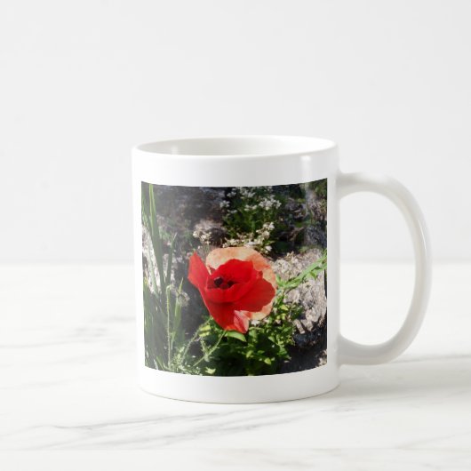 Roter Mohn Kaffeetasse (Rechts)