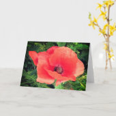 Roter Mohn Karte (Gelbe Blume)