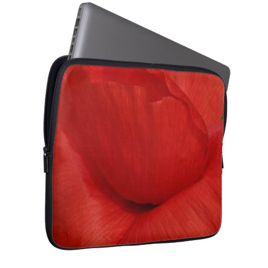 Roter Mohn Laptopschutzhülle (Vorne Rechts)