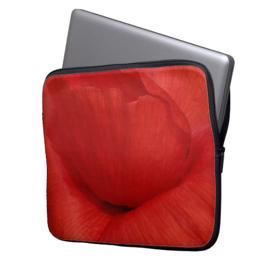 Roter Mohn Laptopschutzhülle (Vorderseite Links)