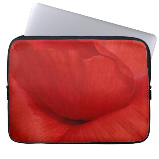 Roter Mohn Laptopschutzhülle (Vorderseite)