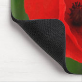 Roter Mohn Mousepad (Ecke)