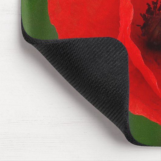 Roter Mohn Mousepad (Ecke)