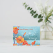 Roter Mohn Rustikaler türkisfarbener Wellness-Cent Visitenkarte (Stehend Vorderseite)