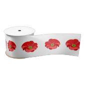 Roter Mohn Satinband (Spule)