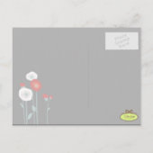 Roter Mohn Save the Date Postkarten (Rückseite)