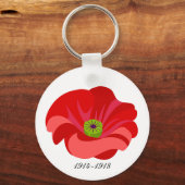 Roter Mohn Schlüsselanhänger (Vorderseite)