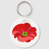 Roter Mohn Schlüsselanhänger (Rückseite)