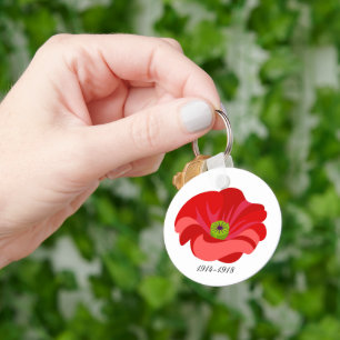 Roter Mohn Schlüsselanhänger