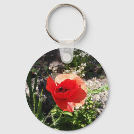 Roter Mohn Schlüsselanhänger