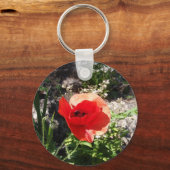 Roter Mohn Schlüsselanhänger (Vorderseite)