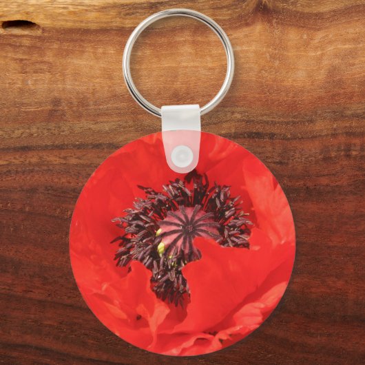 Roter Mohn Schlüsselanhänger (Vorderseite)